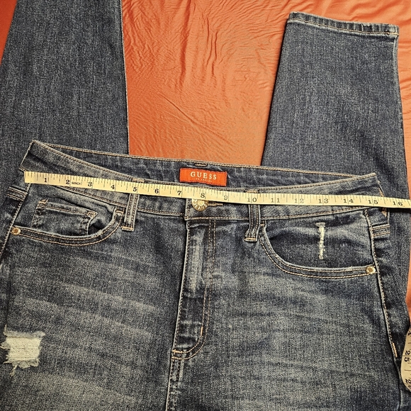 Guess Los Angeles Skinny Straight Distressed High Rise sz31 E.U.C. - Picture 6 of 11